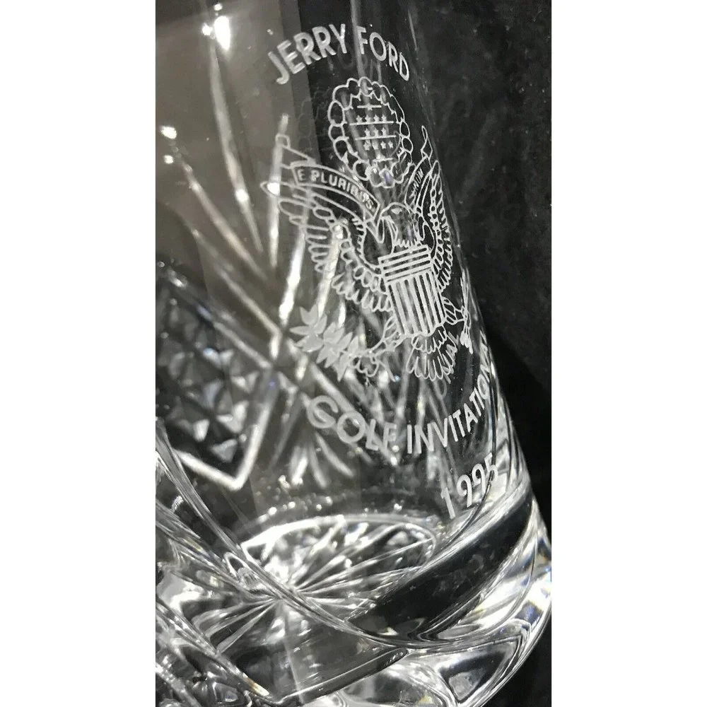 Jerry‎ Ford Golf Invitational Crystal Cup Mug Vail Colorado Eagle President 1995